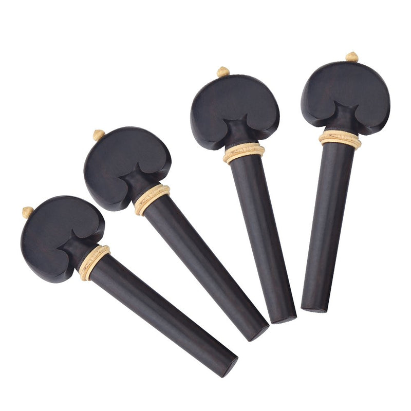 Bnineteenteam 1Set Wood 4/4 Violin Parts Set Include Chin Rest,Tuning Pegs,Bridge Pins and Tailpiece