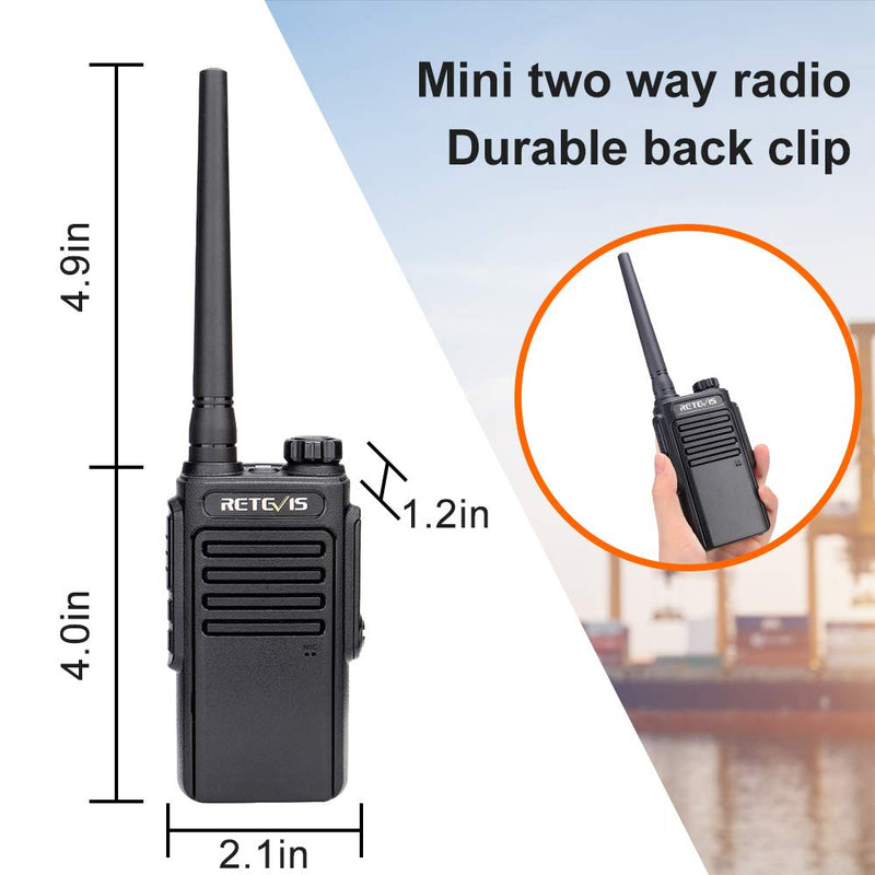 Retevis RT47V Two Way Radio Handheld,Long Range Two Way Radio Waterproof for Adults, Rechargeable Portable Hands Free Walkie Talkies Outdoor Travel (1 Pack)