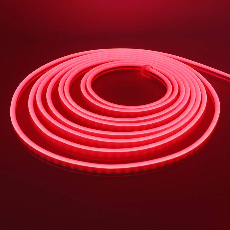 [AUSTRALIA] - XUNATA LED Strip Lights, LED Neon Light Rope, Outdoor Flexible Light, DC 12V 16.4 Ft/5m 2835 600 LEDs Silicone Tape Light for Home, Indoors, Outdoors Decor DIY(Red) Red 