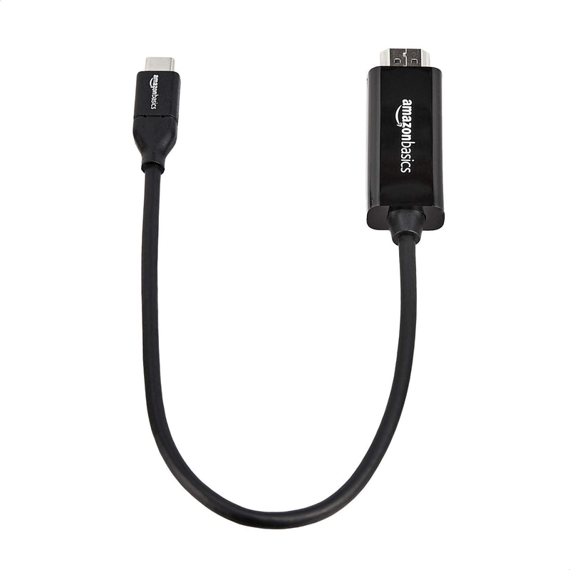 Amazon Basics USB-C to HDMI Cable Adapter (Thunderbolt 3 Compatible) 4K@30Hz - 1-Foot