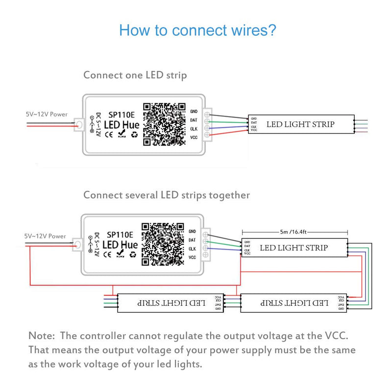 [AUSTRALIA] - ALITOVE WS2812B WS2811 Addressable LED Bluetooth Controller iOS Android App Wireless Remote Control DC 5V~12V for SK6812 SK6812-RGBW WS2812 SM16703 Dream Color Programmable RGB LED Strip Pixel SP110E 