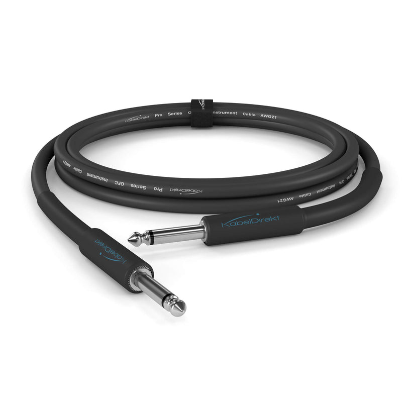 [AUSTRALIA] - KabelDirekt - 6.3mm Mono Instrument Cable, Guitar Cable - 10 feet - (Audio Cable for Connecting Electric Guitars, Bass Guitars, or Keyboards to Amplifier) - Pro Series 
