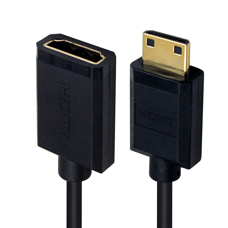 [AUSTRALIA] - Duttek Mini HDMI to HDMI Cable, Ultra-Thin HDMI Male to Mini HDMI Male Cable Support 4K Ultra HD, 1080p, 3D,for Projector, Monitor, Camcorder(HDMI 2.0) (Male to Female) Male to Female 