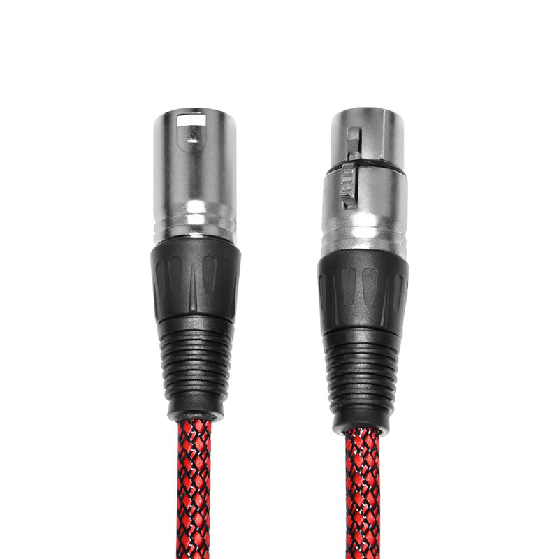 [AUSTRALIA] - XLR Cable 6ft 2Pack Male to Female, Furui Microphone XLR Cable 3 Pin Nylon Braided Balanced XLR Cable Mic DMX Cable Patch Cords with Oxygen-Free Copper Conductors 6Feet-2Pack 