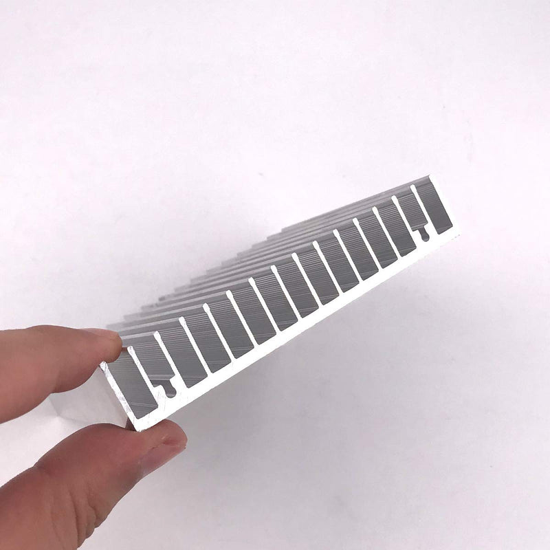 Awxlumv Aluminum Heatsink 100 x 100 x 18mm / 3.94'' x 3.94''x 0.71'' Inch Heat Sinks Radiator for Circuit Board and Transistor Semiconductor Devices with 16 pcs fins - Sliver 100*100*18