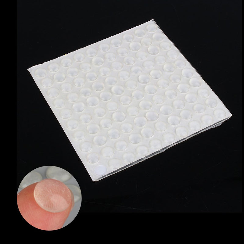 Akozon Clear Adhesive Bumper Pads 100Pcs Self Adhesive Silicone Feet Semicircle Bumpers Door Furniture Pad 8x2.5mm