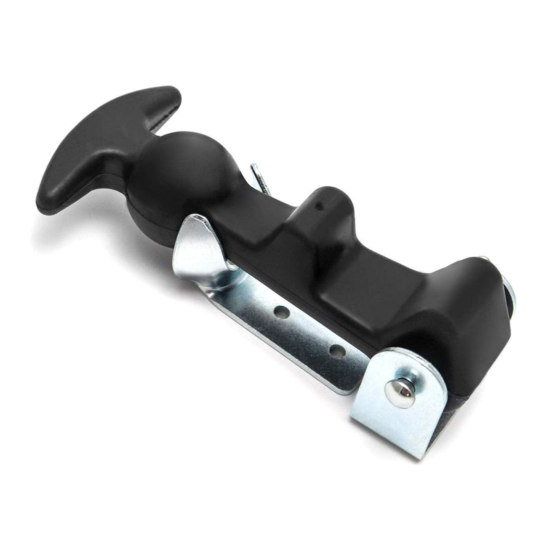 QWORK 2Packs 4.7 inch T-Handle Draw Latches with Brackets, Rubber Flexible Hood Catch t-Handle Hasp, for Tool Box, Hood, Vehicle Engine 2 Pack