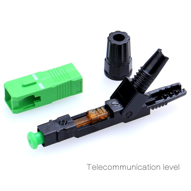 100pcs Ftth Embedded Quick Assembly Connector SC-APC Covered Wire Fiber Optic Connector,APC Special Broadcasting CATV