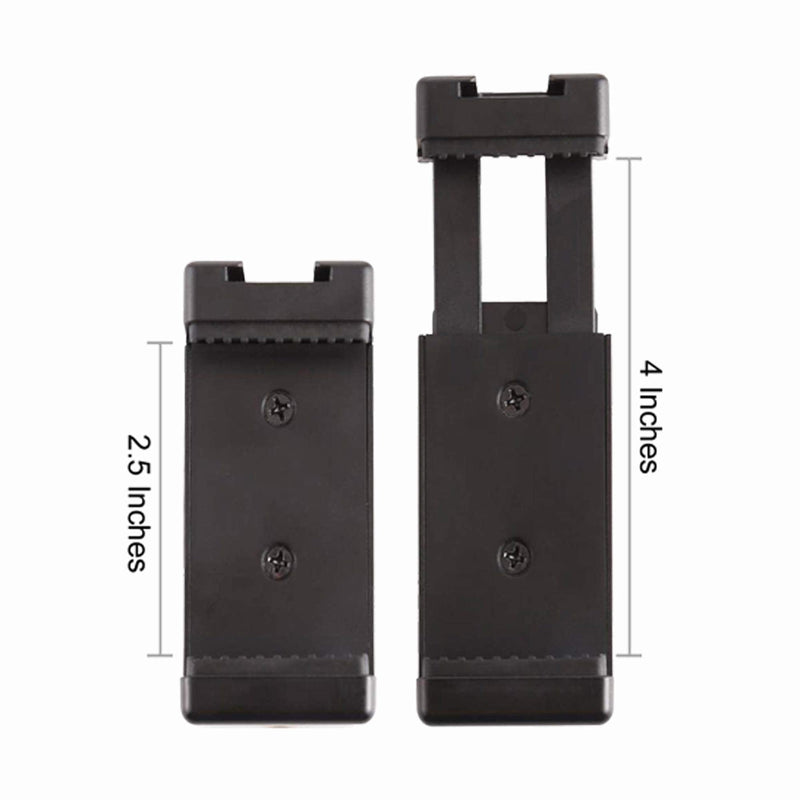 Vidpro CL-2 Tripod Mountable Smart Phone Clamp Cradle with Cold Shoe Mount. 1/4-20 Socket Attaches to Tripods, Monopods, Spring Clamp Accepts Phones up to 4 Inches Wide. Mount Lights, Microphones.