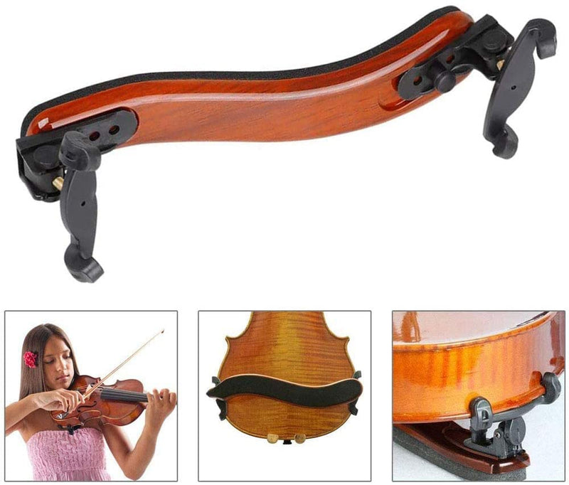 Jiayouy Violin Shoulder Rest for 1/2 1/4 1/8 Size Adjustable and Collapsible Feet with Foam Padding Support