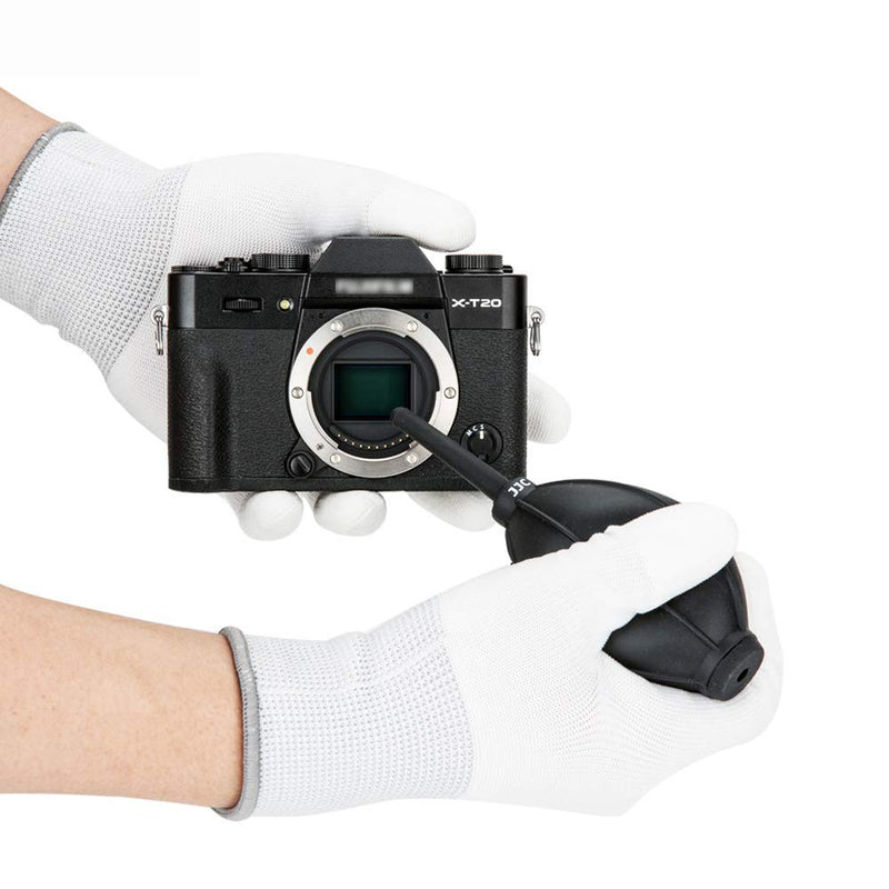 JJC Polyester Anti-Static Cleaning Gloves for Cleaning Camera Lens CCD CMOS Sensor or Other Precision Instruments with Free Size -2 Pair 2 Pairs