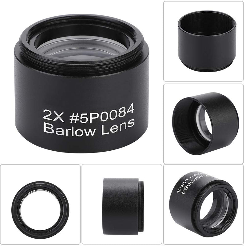 Universal Telescope Eyepiece Barlow Lens,Professional Premium Aluminium Alloy HD 2X Magnification Fully Multi-Coated Glass Lens Accessory with M28.60.6 Thread for 1.25in Astronomical Telescope