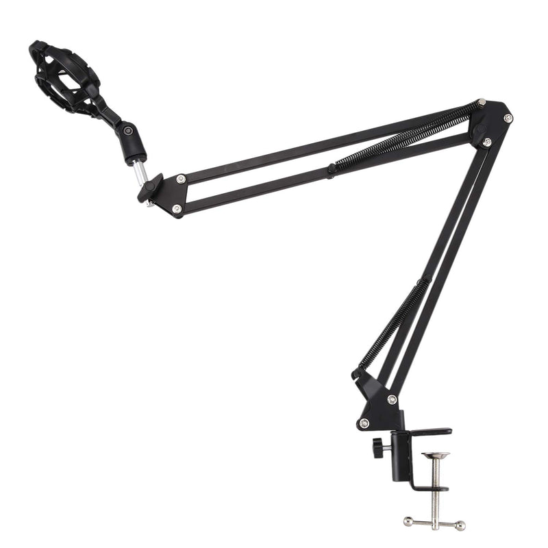 FEETER Desktop Microphone Stand Suspension Boom Scissor Arm Stand with 3/8-5/8 Screw/Shock Mount/Filter/Clip/Cable Ties