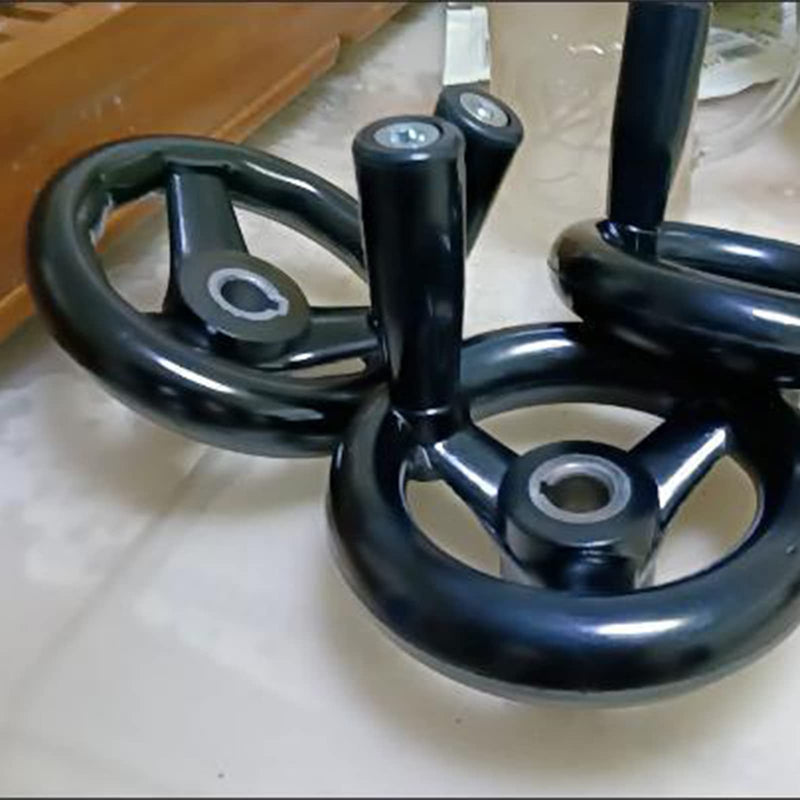 Othmro 1Pcs Hand Wheel Round Three Hand Wheel 0.47inch Center Hole Diameter 3.94inch Handwheel Diameter Black Bakelite 3 Spoked Lathe Handwheel for Lathe Milling Machine Grinders 2pcs 12*100mm