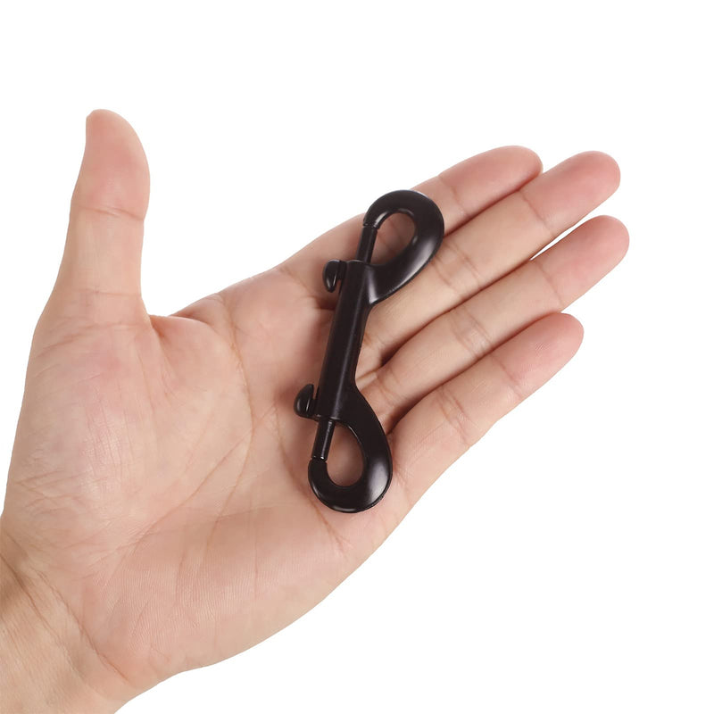 [AUSTRALIA] - Double Ended Bolt Snaps Hook Black Trigger Clips Chain Metal Clips 4pcs 