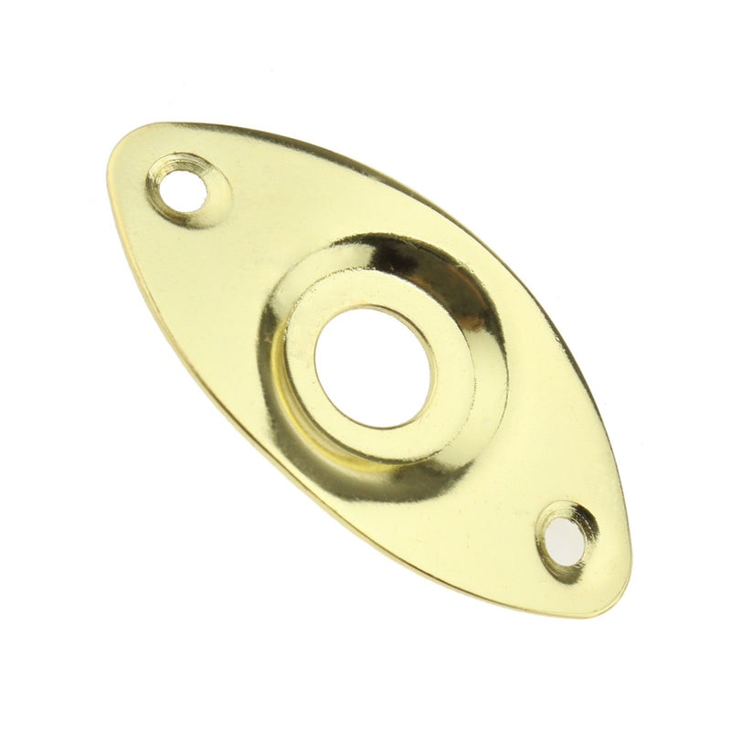 ENET Oval Shape Output Jack Plate Socket For Electric Guitar Gold Tone