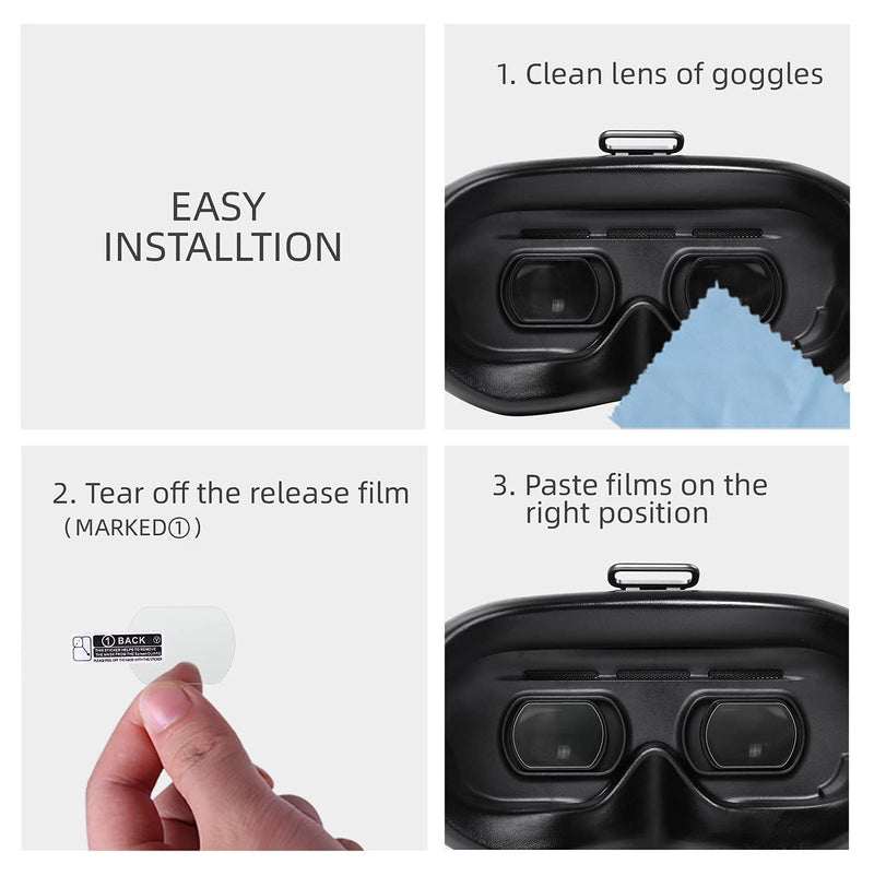 CZFRIEND Goggles V2 Protective Cover Dust-Proof Sun Protection Antenna Memory Card Storage Bag Storage Bag with Lens Protective Film for DJI FPV goggle cover+ lens protective film