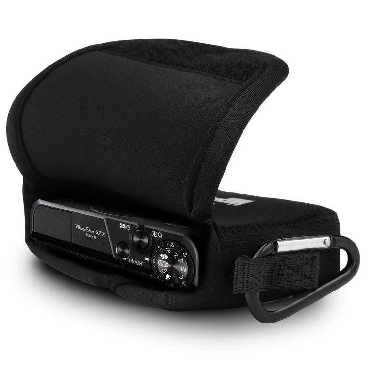 MegaGear Ultra Light Neoprene Camera Case Compatible with Canon PowerShot G7 X Mark III, G7 X Mark II Black