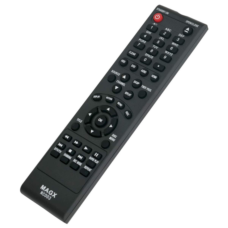 NC003 NC003UD Replacement Remote Applicable for Magnavox MDR533H MDR535H MDR537H MDR515H MDR533HF7 MDR535HF7 MDR537HF7 MDR515HF7 RMDR533HF7 RMDR535HF7 RMDR537HF7 RMDR513HF7 HDD DVD Recorder