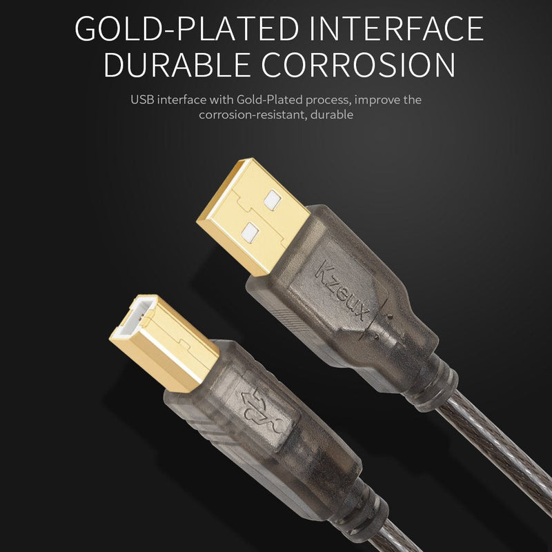 Printer Cable USB Printer Scanner Cable 10ft High Speed USB 2.0 A Male to B Male Cord for HP, Canon, Epson, Dell, Samsung etc 10 FT