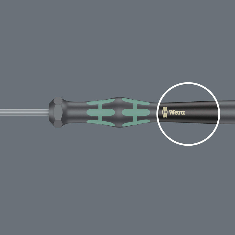 Wera 05118062001 2054 Screwdriver for Hexagon Socket Screws for Electronic Applications, Hex-Plus, 0.9 mm x 40 mm 0.9mm x 40mm