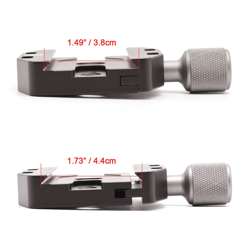 Fotoconic Metal CL-70N 70mm Quick Release Plate QR Clamp for Tripod Ball Head Compatible with Arca Style Plate, Camera Bars, Multi-Purpose Rails