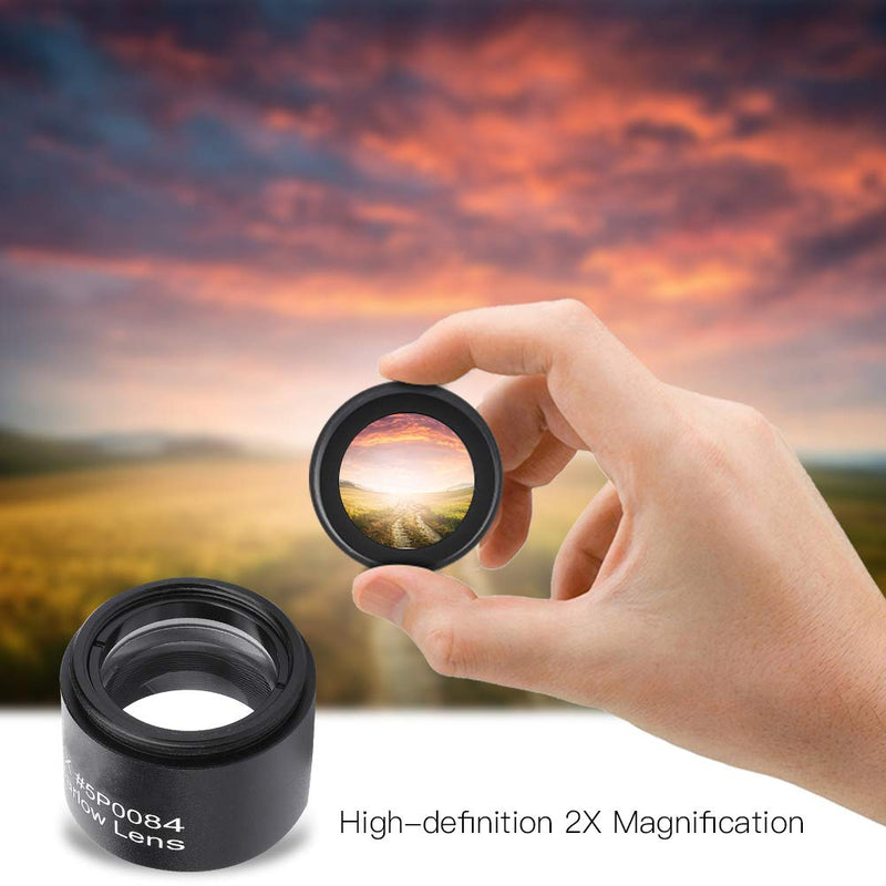 Universal Telescope Eyepiece Barlow Lens,Professional Premium Aluminium Alloy HD 2X Magnification Fully Multi-Coated Glass Lens Accessory with M28.60.6 Thread for 1.25in Astronomical Telescope