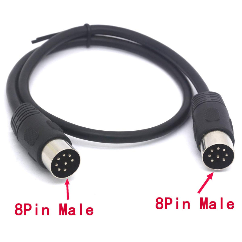 Tomost MIDI Cable 8 Pin Din Speaker Extension male to male Converter Lead for Bang and Olufsen B&O PowerLink BeoLab (50 cm) 50 cm