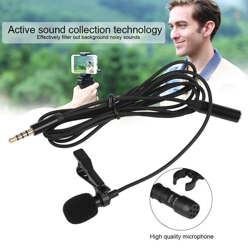 Lavalier Microphone 3.5mm Lavalier Clip Microphone for Mobile Phone