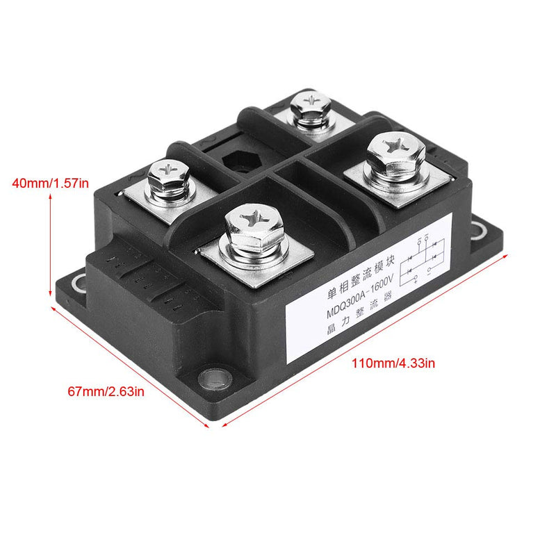 1pc Singe Phase Rectifier Module Rectifier diode Bridge 4 Terminals MDQ 300A/1600V
