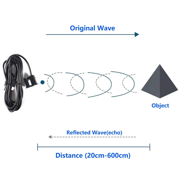 2Pcs JSN-SR04T Integrated Ultrasonic Distance Measuring Sensor Transducer Module Waterproof
