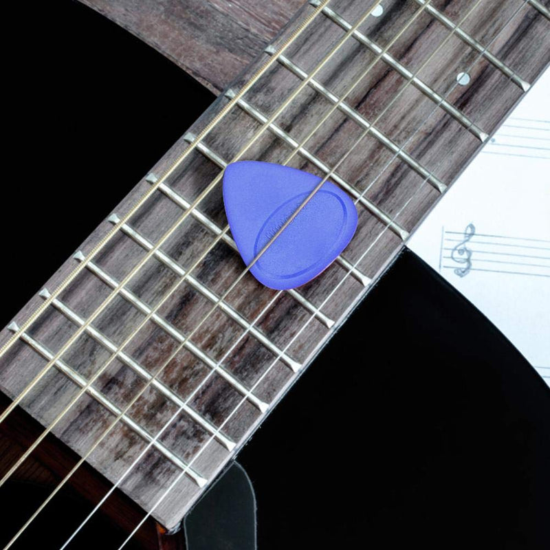 Dilwe Guitar Pick Plectrum, 10 Pcs Guitar Pick Holder Plectrum Musical Instrument Accessory (0.46mm-1mm Thickness) Blue