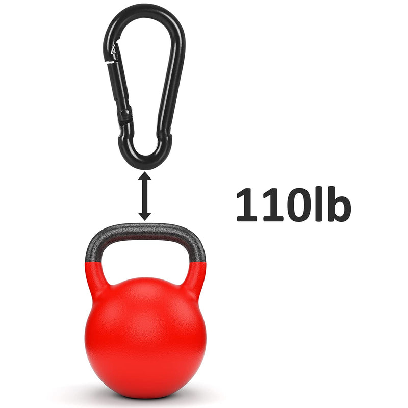 12 Pcs Carabiner Clip Spring Snap Hook - M4 1.57 Inch Heavy Duty Snap Hooks Quick Link for Bird Feeders or Dog Leash & Harness, 110 lbs Capacity M4-12pcs