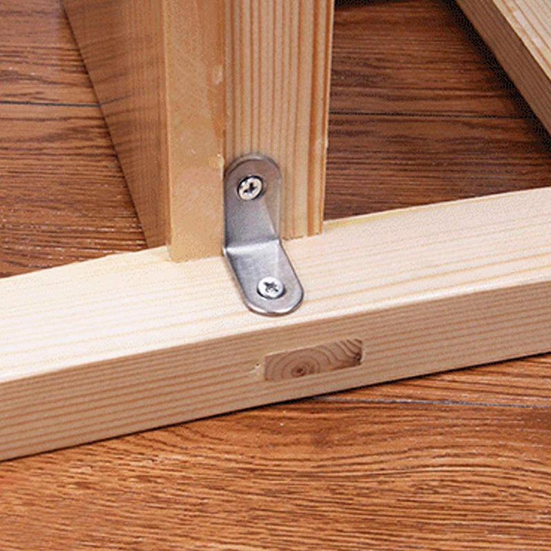 [AUSTRALIA] - Yinpecly Small Flat Straight Mending Plates 1.77" x 1.77" Stainless Steel Straight Brace Brackets Fastener for Connector Furniture Repair Fixing Joint Silver Tone 4pcs 45x45mm 4pcs 