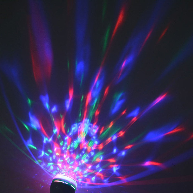 E26 Disco Light Bulb Rotating RGB Party Light Lamp LED Strobe Bulb Strobe Light Multi Crystal Disco Bulb for Disco Birthday Party Club Bar Karokee Halloween Christmas, 3 Pack E26 Bulb, Red, Green, Blue