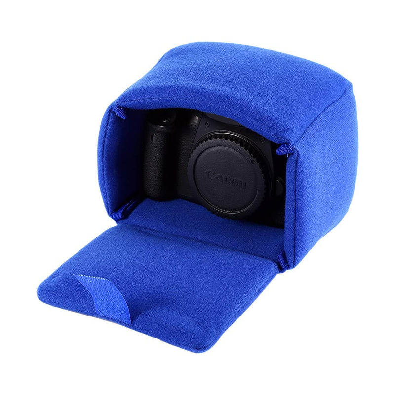 Camera Bag Insert, Padded Camera Bag Insert, Shockproof Camera Case Insert Bag Velvet Portable Partition Camera Padded Bag for Protecting Dslr Camera Blue