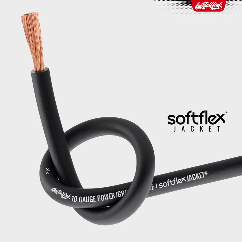 [AUSTRALIA] - Install Link 10 Gauge Power or Ground Wire Cable, 20ft, CCA Frosted Black 