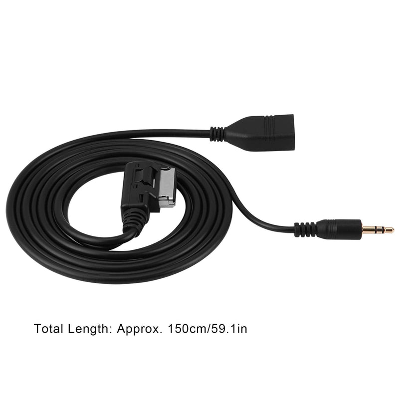 [AUSTRALIA] - VGEBY Wire Music Interface Audio Adaptor, Car Audio MP3 Auxillary Cable Aux-in USB Audio Music Interface Adapter Compatible for Mercedes Benz Mercedes Benz Aux Adapter 