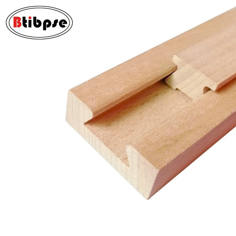 Btibpse Wooden Drawer Slides 17-3/4 Inches Classic Wood Center Guide Track with Slide Glides 45cm (1 pcs) 1