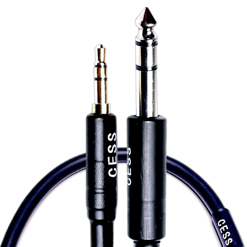 [AUSTRALIA] - CESS-189-6i Stereo Audio Cable 1/8‚Äù TRS Male to 1/4" TRS Male, 3.5mm TRS to 6.35mm TRS (6 Inch) 6 Inch 