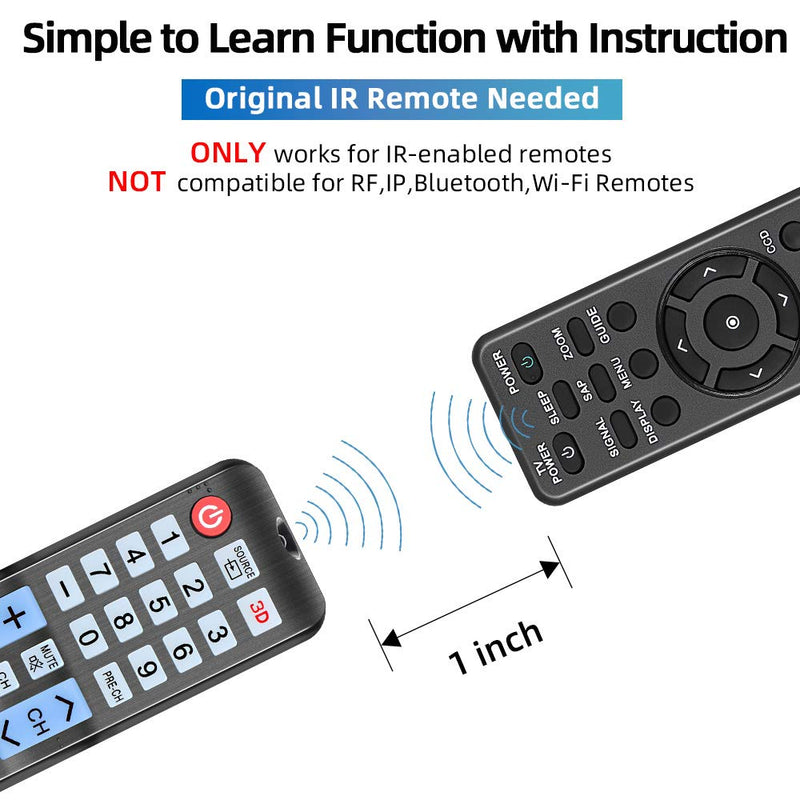 Gvirtue Universal Replacement Remote Control Compatible for Samsung HDTV-3D-LCD-LED TV, Applicable BN59-01199F BN59-01178W BN59-01301A BN59-01289A AA59-00600A AA59-00666A AA59-00594A AA59-00582A