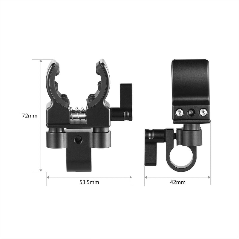 SmallRig Universal Shotgun Microphone Mount for 19-25mm Diameter with Elastic Silica Gel, Shockproof and Noise Absorption 1993B