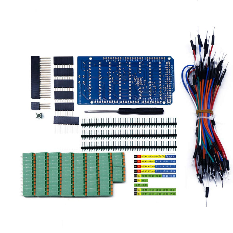 Treedix Screw Terminal Block Breakout Board Moduleor Compatible with Arduino MEGA-2560 R3