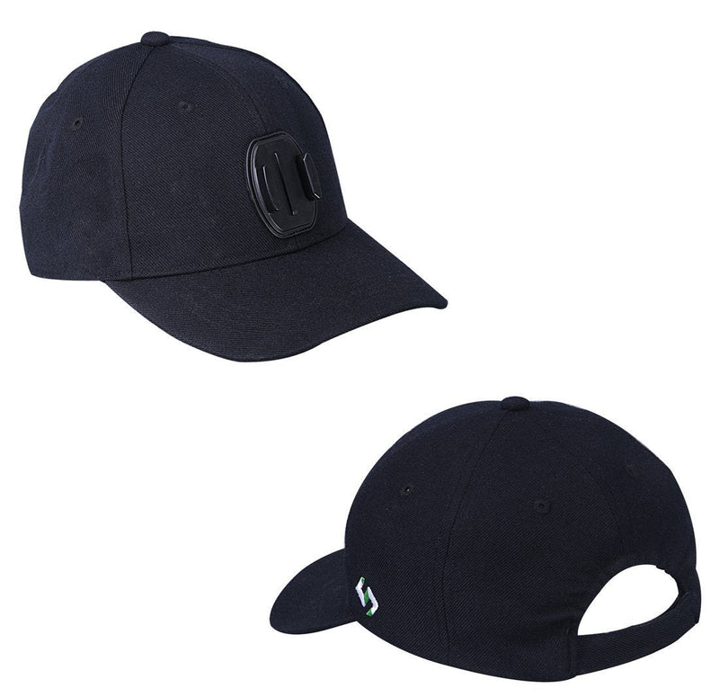 Smatree Baseball Hat with Quick Release Buckle Mount Compatible for GoPro 5 Session Hero 10/9/8/7/6/5/4/3 Plus/3/2/1/DJI OSMO Action Cameras (L 58-60cm) Black
