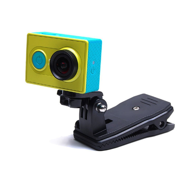 360 Degree Rotary Backpack Hat Rec-Mounts Clip Fast Clamp Mount for GoPro Hero 2 3 3+ Sony action cam HDR-AS200V AS100V AS30V AS20V AZ1 FDR-X1000VR /AEE Camera / Xiaomi XiaoYi Camera Accessory
