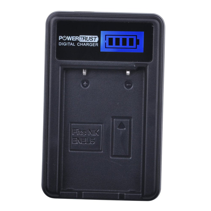 [AUSTRALIA] - PowerTrust 2 Pack EN-EL5 Camera Battery and LCD USB Charger for Nikon Coolpix P530 P520 P510 P100 P500 P6000 P5100 P5000 P80 P90 