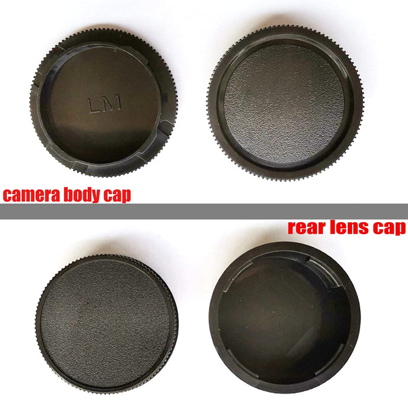 Rear Lens Cap and Front Body Cap for Leica M8 M9 M10 M11 Camera W/M LM Mount Lens (2 Sets)，Fire Rock Camera Accessories Lens Cap for M10 M11
