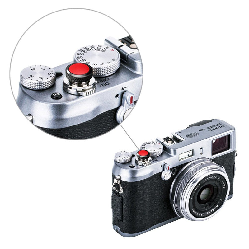 Camera Soft Release Button JJC Shutter Button for Fuji Fujifilm X-E4 X-T4 X-T3 X-T2 X-T30 X-T20 X-T10 X-PRO3 X-PRO2 X-PRO1 X100V X100F X100T X100S X-E3 for Sony RX10 IV III RX1RII RX1R RX1-2 Pack Black Red