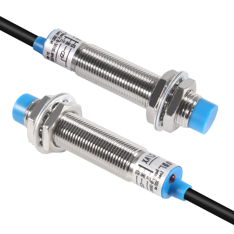 3Pcs LJ12A3-4-Z/AX M12 Inductive Proximity Switch Sensor Detection NPN NC DC 10-30V Non-Shield Type LJ12A3-4-Z/AX 4mm Normally Close Detecting Distance Proximity Switch 10-30V 200mA 3 Wire