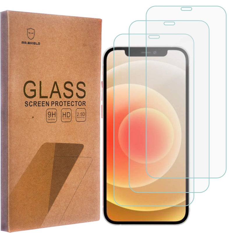 Mr.Shield Screen Protector Compatible with iPhone 12 Pro Max [6.7" Inch Display, 2020] [3 PACK] [Full Cover Screen Version] Tempered Glass Screen Protector